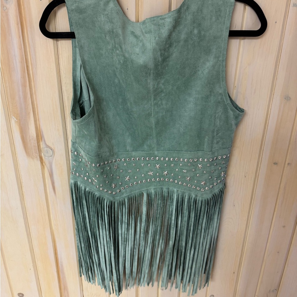 Blue Velvet suede like vest - Picture 3 of 4